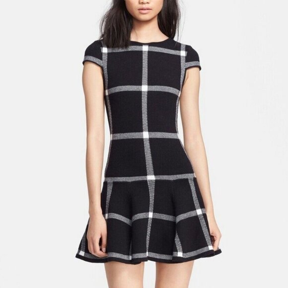 NWT Alice + Olivia Selma Checkered Drop Waist Dress ASO Spencer Hastings - Picture 3 of 13